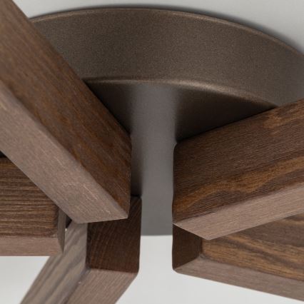 Brilagi - Opbouwkroonluchter LATTE 5xE27/15W/230V grenen/mix