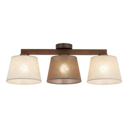 Brilagi - Opbouwkroonluchter LATTE SABIA 3xE27/15W/230V grenen/mix