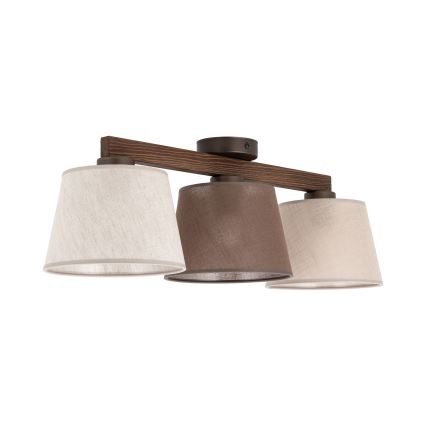 Brilagi - Opbouwkroonluchter LATTE SABIA 3xE27/15W/230V grenen/mix