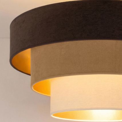 Brilagi - Opbouwkroonluchter LUNETA 1x E27/60W/230V Ø 40 cm bruin/beige/crème