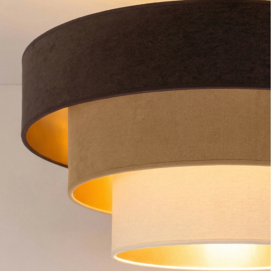 Brilagi - Opbouwkroonluchter LUNETA 1x E27/60W/230V Ø 40 cm bruin/beige/crème