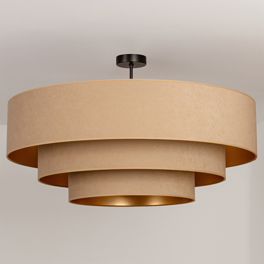 Brilagi - Opbouwkroonluchter LUNETA 3xE27/60W/230V diameter 80 cm beige/goud