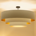 Brilagi - Opbouwkroonluchter LUNETA 3xE27/60W/230V Ø 80 cm crème/goud