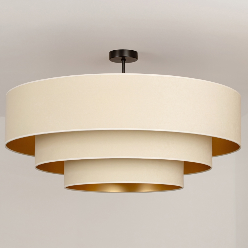 Brilagi - Opbouwkroonluchter LUNETA 3xE27/60W/230V Ø 80 cm crème/goud