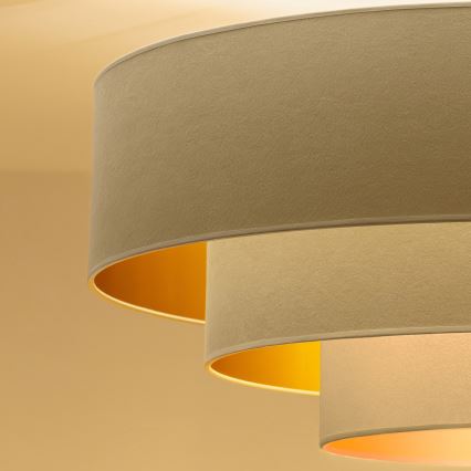 Brilagi - Opbouwkroonluchter LUNETA 3xE27/60W/230V Ø 80 cm crème/goud