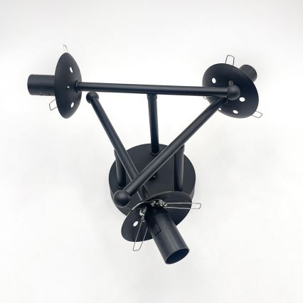 Brilagi - Opbouwkroonluchter MALIVA 3xE14/15W/230V zwart/helder