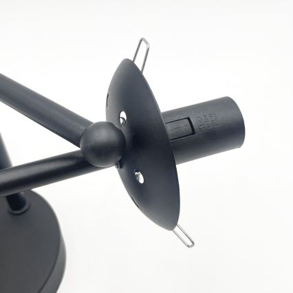 Brilagi - Opbouwkroonluchter MALIVA 3xE14/15W/230V zwart/helder