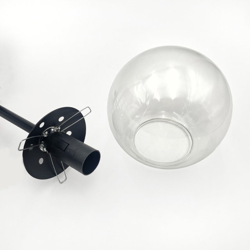 Brilagi - Opbouwkroonluchter MALIVA 4xE14/15W/230V zwart/helder