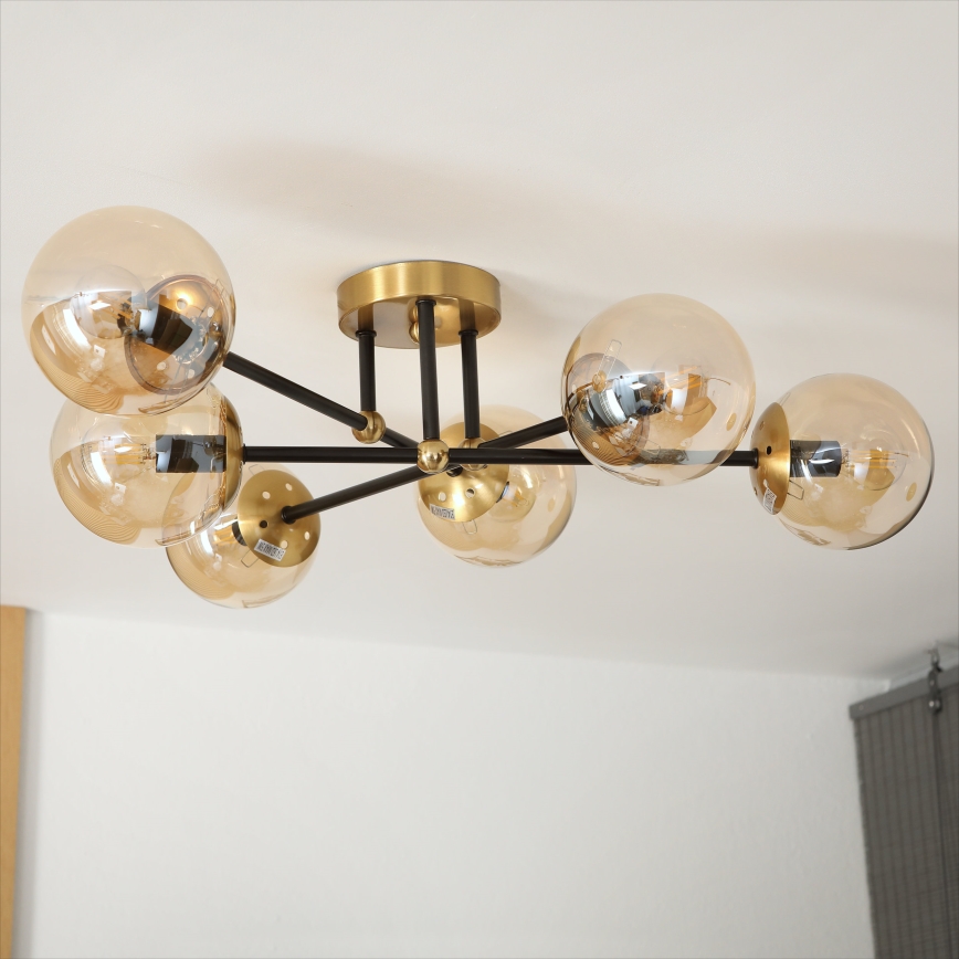 Brilagi - Opbouwkroonluchter MALIVA 6xE14/15W/230V goud