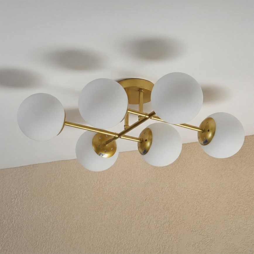 Brilagi - Opbouwkroonluchter MALONY 6xE14/20W/230V goud