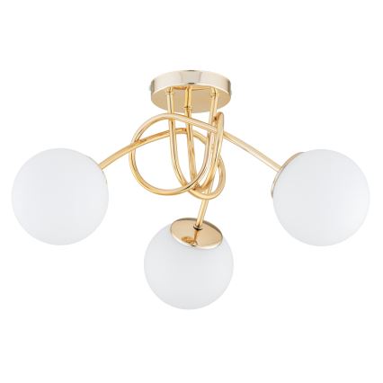 Brilagi - Opbouwkroonluchter MILO 3xE27/60W/230V goud