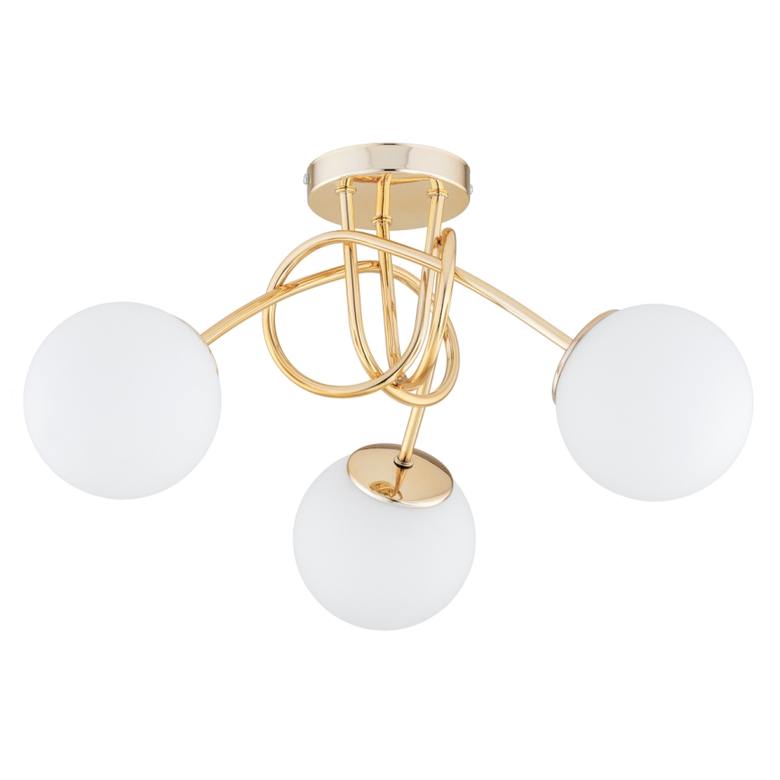 Brilagi - Opbouwkroonluchter MILO 3xE27/60W/230V goud