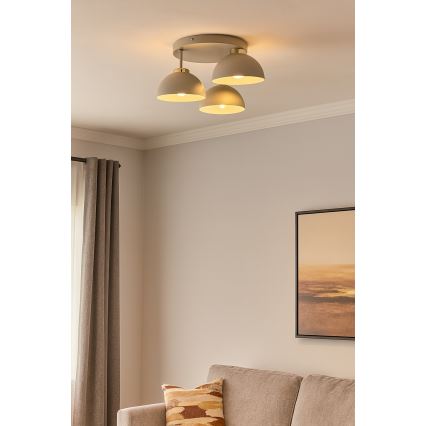 Brilagi - Opbouwkroonluchter MOON 3xE27/60W/230V beige/goud