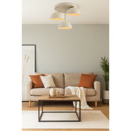 Brilagi - Opbouwkroonluchter MOON 3xE27/60W/230V beige/goud