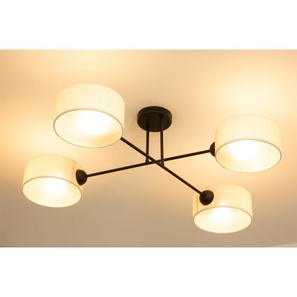 Brilagi - Opbouwkroonluchter VIRGO 4xE14/40W/230V crème/zwart