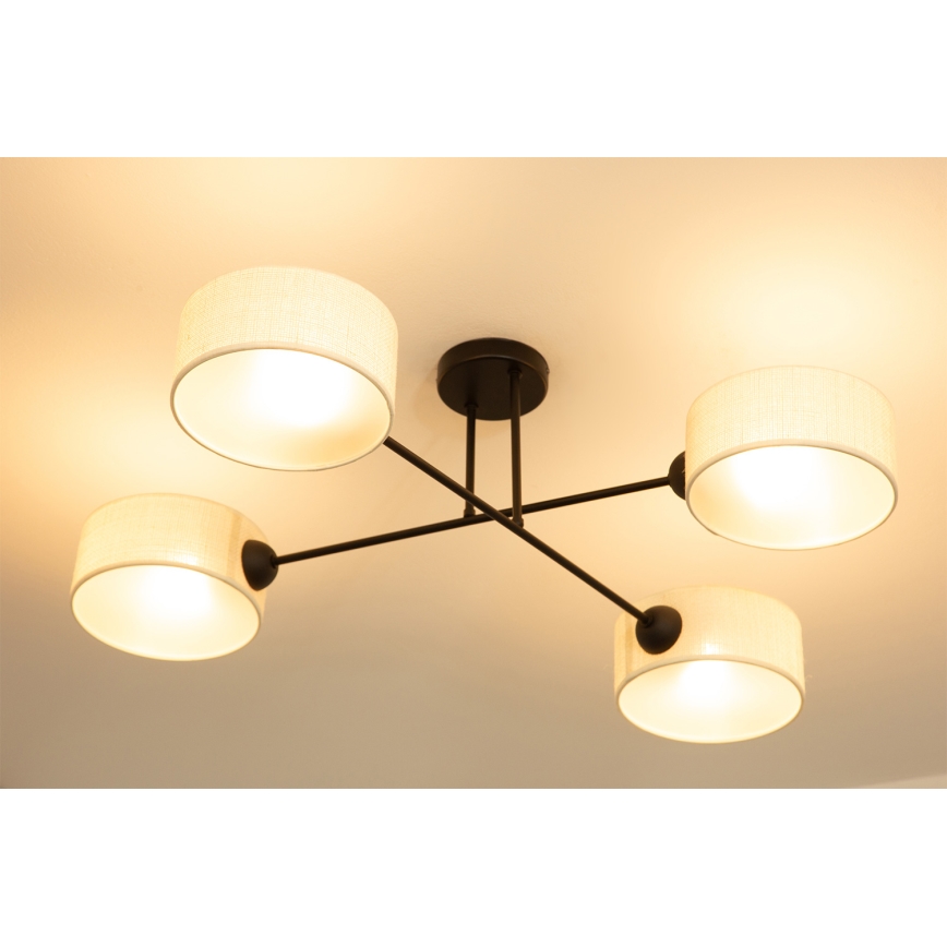 Brilagi - Opbouwkroonluchter VIRGO 4xE14/40W/230V crème/zwart