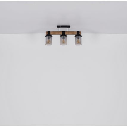 Brilagi - Opbouwkroonluchter VISTA 3xE27/60W/230V eiken