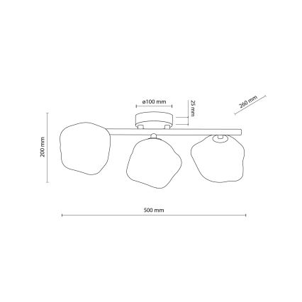 Brilagi - Opbouwkroonluchter VULCANO 3xG9/8W/230V bruin/rookbeige