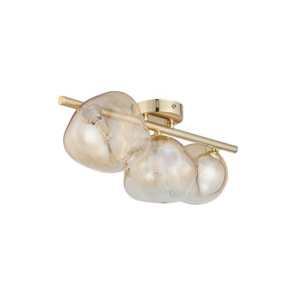 Brilagi - Opbouwkroonluchter VULCANO 3xG9/8W/230V goud/rookbeige