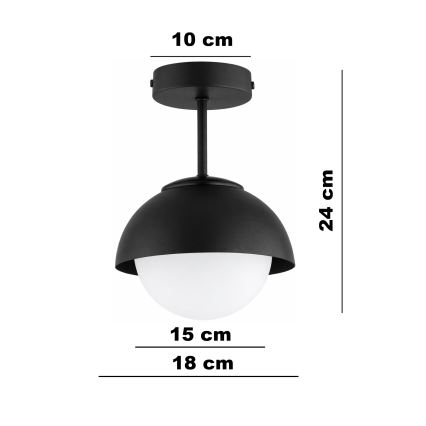 BRILAGI - Opbouwlamp COSMO 1xE27/60W/230V zwart