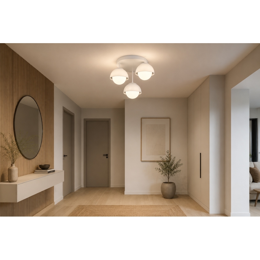 BRILAGI - Opbouwlamp COSMO 3xE27/60W/230V wit/goud