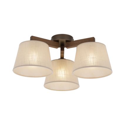 Brilagi - Opbouwlamp LATTE 3xE27/15W/230V grenen/beige