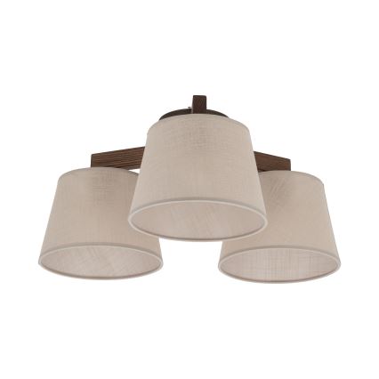 Brilagi - Opbouwlamp LATTE 3xE27/15W/230V grenen/beige