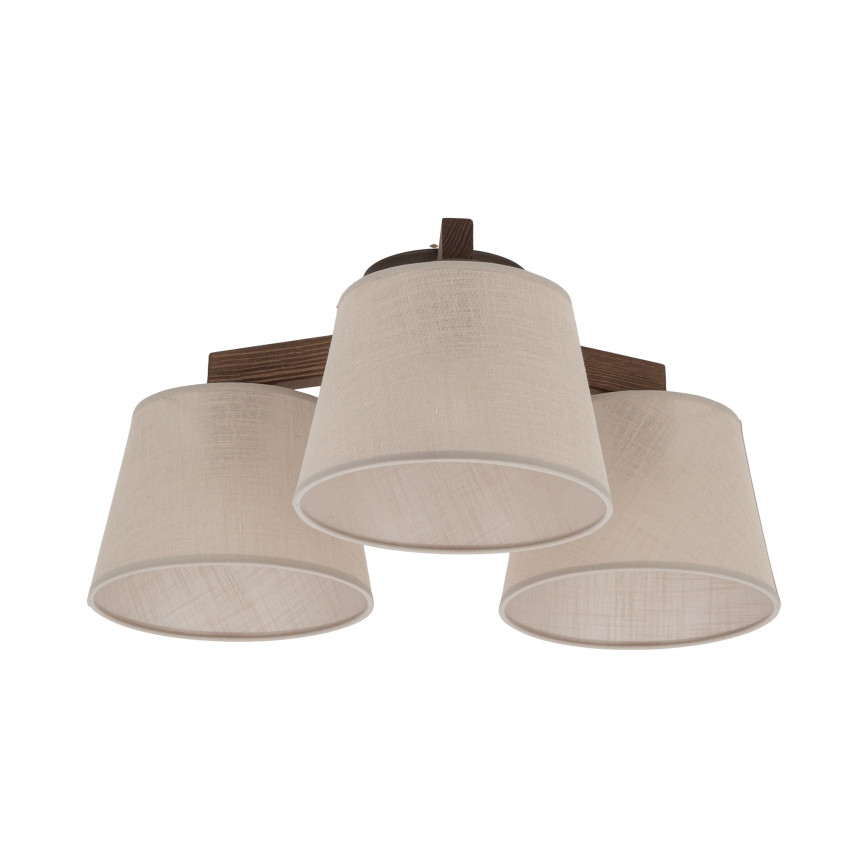 Brilagi - Opbouwlamp LATTE 3xE27/15W/230V grenen/beige