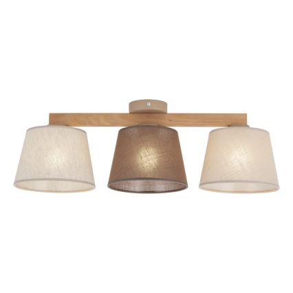 Brilagi - Opbouwlamp LATTE 3xE27/15W/230V grenen/mix