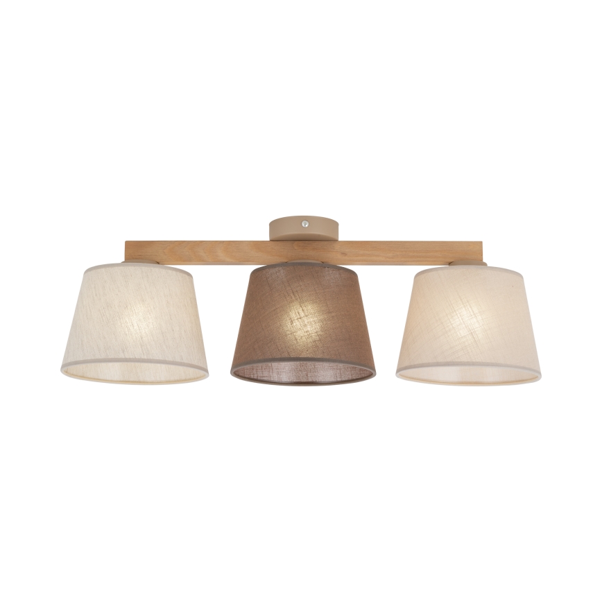 Brilagi - Opbouwlamp LATTE 3xE27/15W/230V grenen/mix