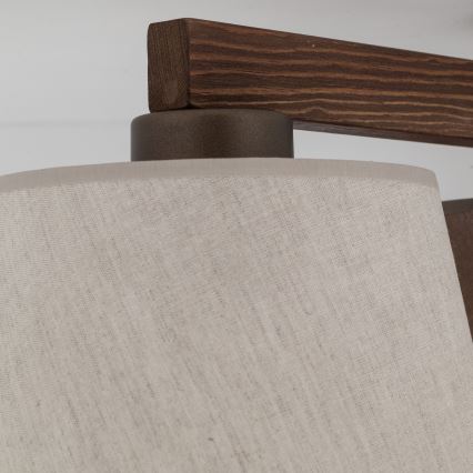 Brilagi - Opbouwlamp LATTE 3xE27/15W/230V grenen/wit