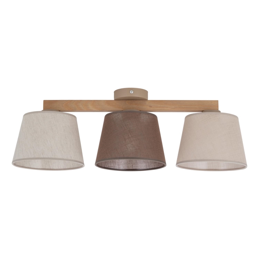 Brilagi - Opbouwlamp LATTE 3xE27/60W/230V grenen/mix