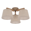 Brilagi - Opbouwlamp LATTE SABIA 3xE27/15W/230V grenen/beige