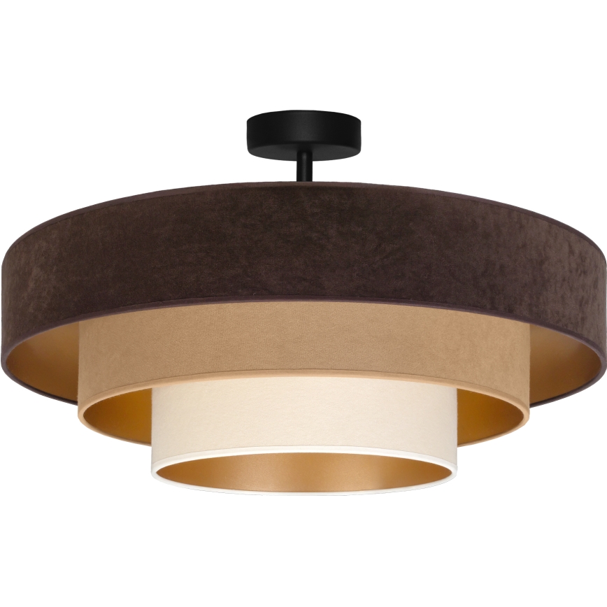 Brilagi - Opbouwlamp LUNETA 3xE27/60W/230V Ø 80 cm bruin/beige/crème