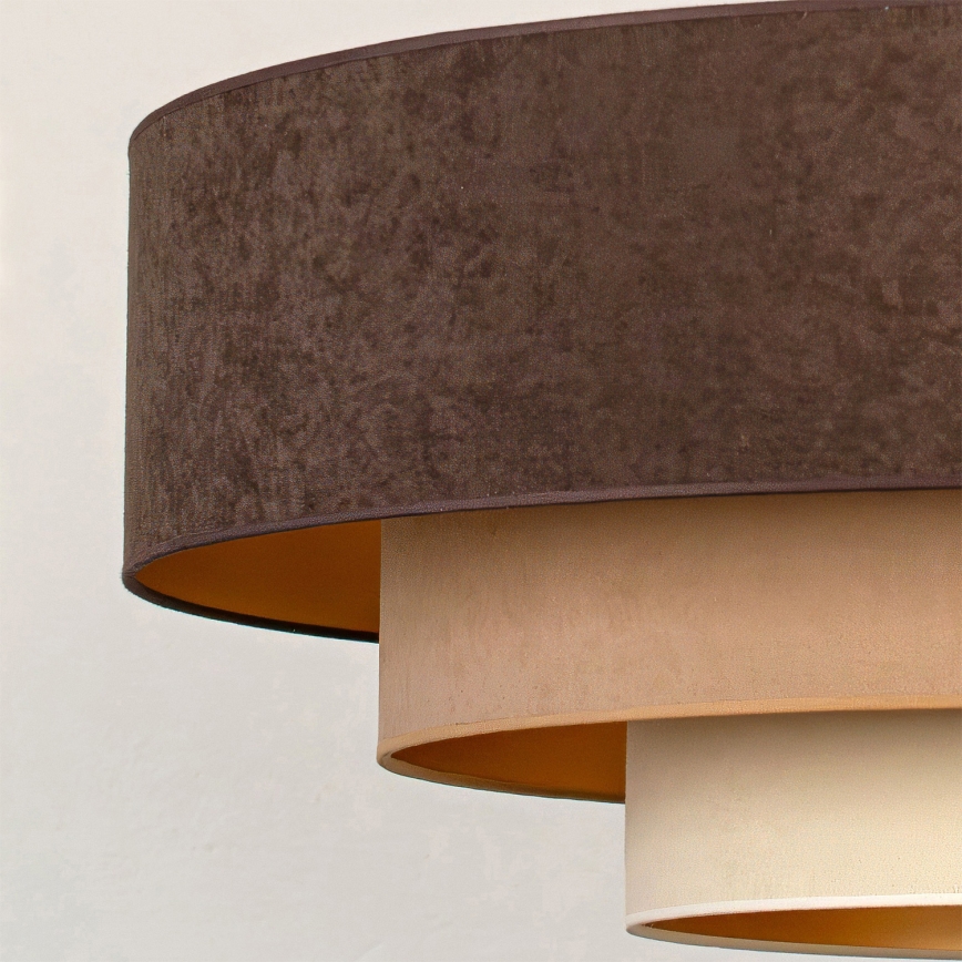 Brilagi - Opbouwlamp LUNETA 3xE27/60W/230V Ø 80 cm bruin/beige/crème
