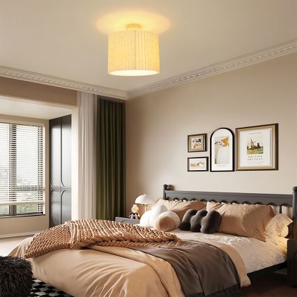 Brilagi - Opbouwlamp NORDIC WAVE 1xE27/15W/230V Ø 32 cm linnen/wit