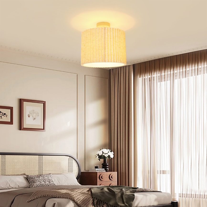 Brilagi - Opbouwlamp NORDIC WAVE 1xE27/15W/230V Ø 32 cm linnen/wit