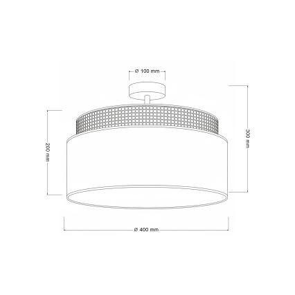 Brilagi - Opbouwlamp PADOVA 1x E27/60W/230V Ø 40 cm crème