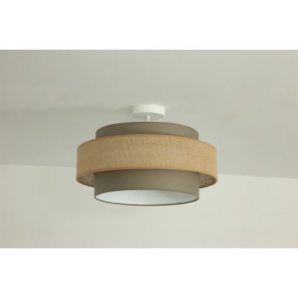 Brilagi - Opbouwlamp RESNA 1xE27/60W/230V Ø 40 cm bruin/beige