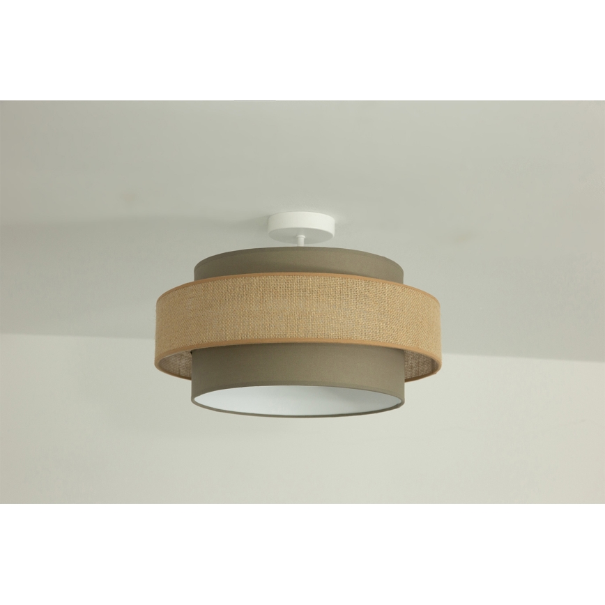 Brilagi - Opbouwlamp RESNA 1xE27/60W/230V Ø 40 cm bruin/beige