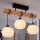 Brilagi - Opbouwlamp WOOD GLASS 3xE27/60W/230V grenen/zwart/wit