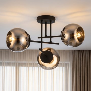 BRILAGI - Opbouwluchter DIOR 3xE27/60W/230V zwart/rookgrijs