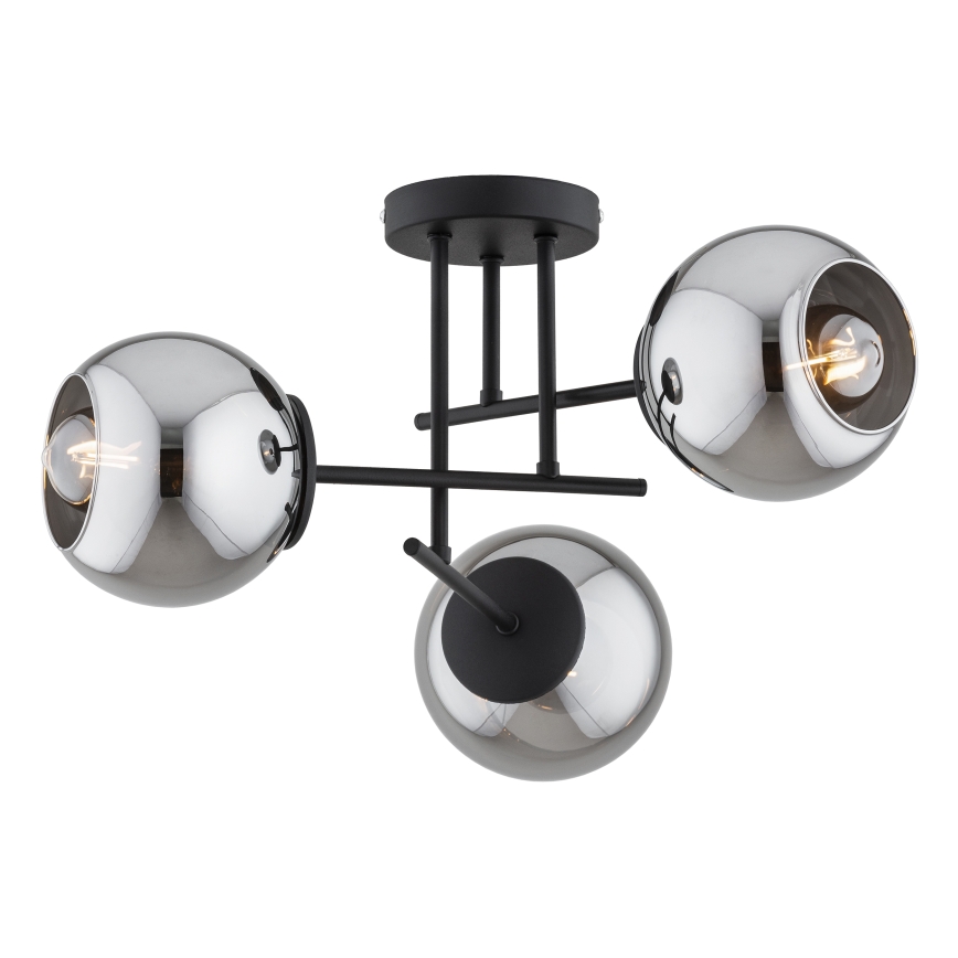 BRILAGI - Opbouwluchter DIOR 3xE27/60W/230V zwart/rookgrijs