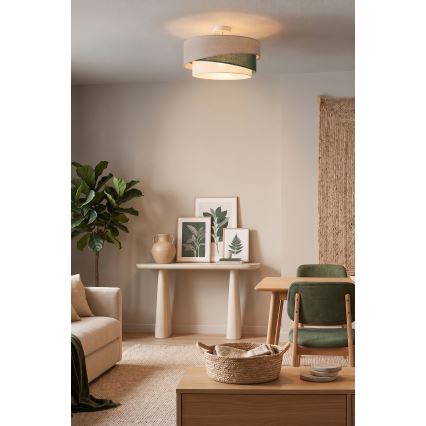 Brilagi - Opbouwplafondlamp ARROW 1xE27/60W/230V Ø 45 cm beige/groen/wit