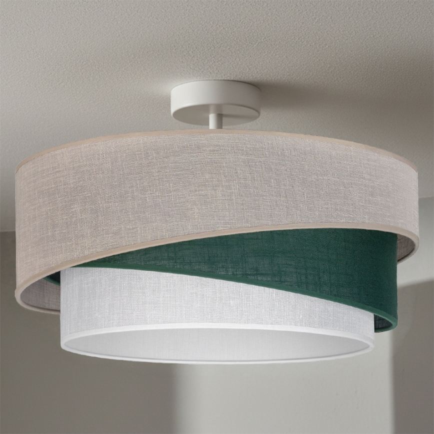 Brilagi - Opbouwplafondlamp ARROW 1xE27/60W/230V Ø 45 cm beige/groen/wit