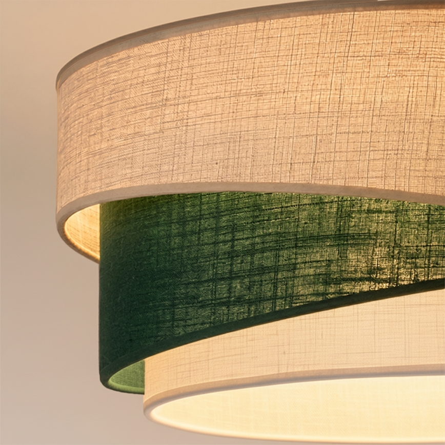 Brilagi - Opbouwplafondlamp ARROW 1xE27/60W/230V Ø 45 cm beige/groen/wit