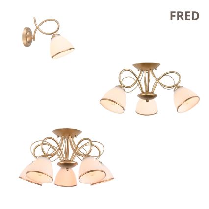 Brilagi - Opbouwplafondlamp FRED 3xE27/60W/230V Ø 59 cm brons