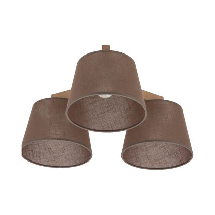 Brilagi - Opbouwplafondlamp LATTE SABIA 3xE27/15W/230V grenen/bruin