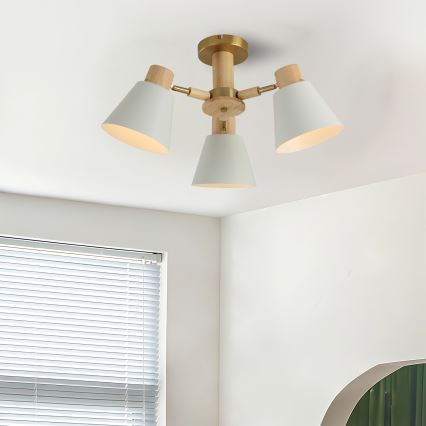 Brilagi - Opbouwplafondlamp LUND WOOD 3xE27/40W/230V Ø 50 cm hout