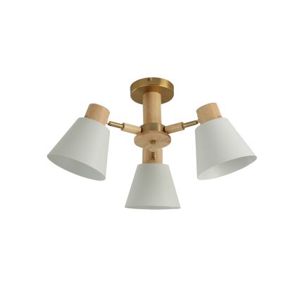 Brilagi - Opbouwplafondlamp LUND WOOD 3xE27/40W/230V Ø 50 cm hout